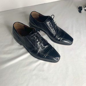 Florsheim Barletta Mens Black Genuine Snakeskin Lace Up Oxfords Size 8.5 D